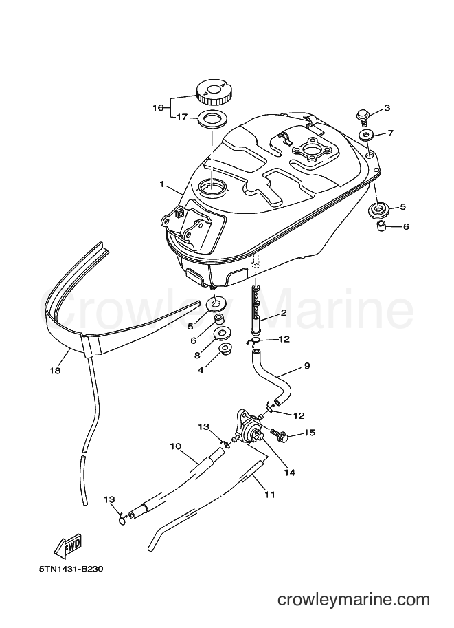 2008 Scooter T110 - T110 (2P14) [010] - FUEL TANK