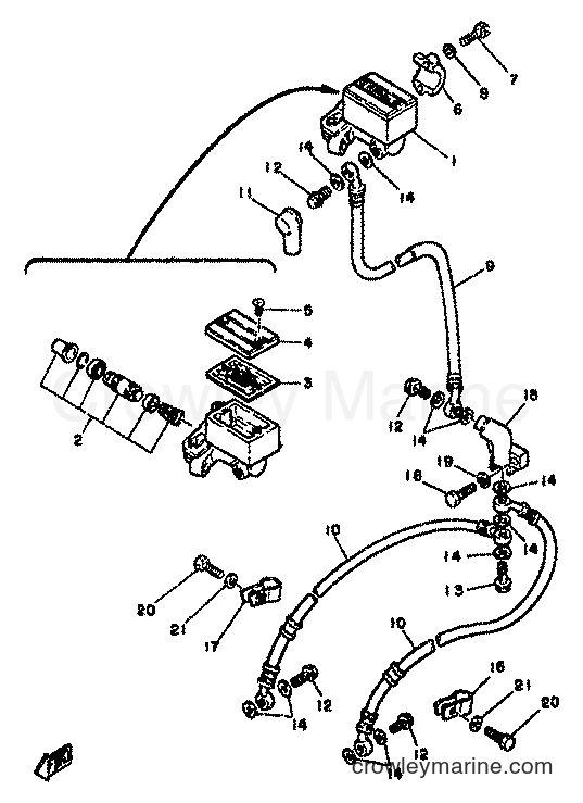 1982 Street Bike RD350LC - RD350LC (4L0) [999] - FRONT MASTER CYLINDER