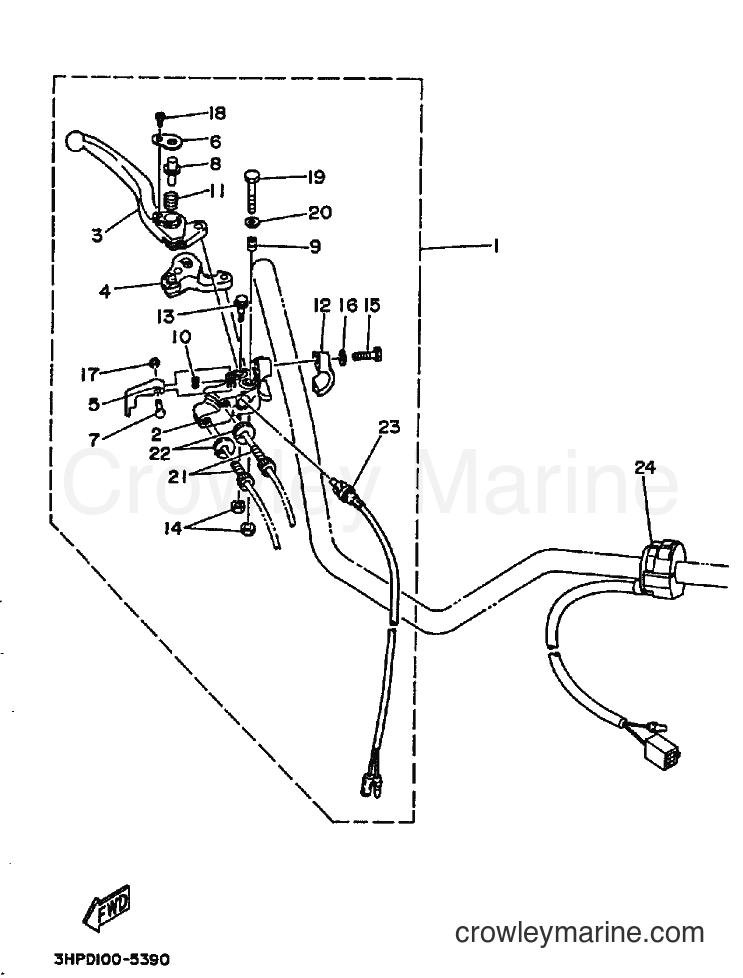 1995 ATV YFM350ER - YFM350ER (3HPD) [010] - HANDLE SWITCH & LEVER