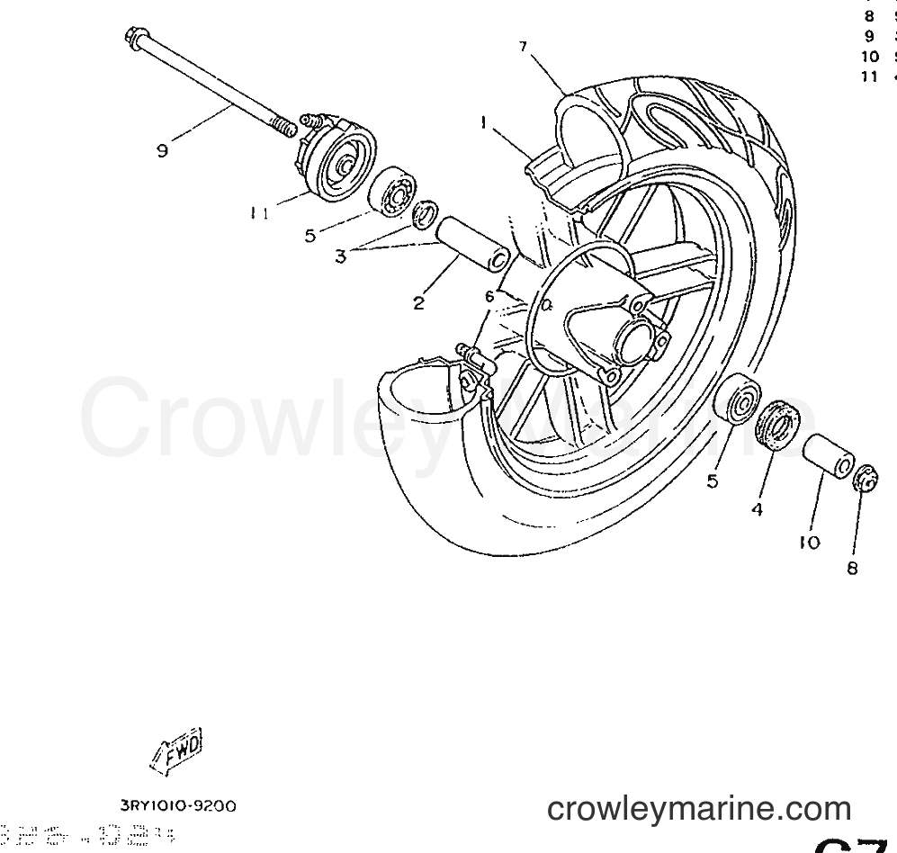 1996 Scooter CW50 - CW50 (4VV2) [999] - FRONT WHEEL