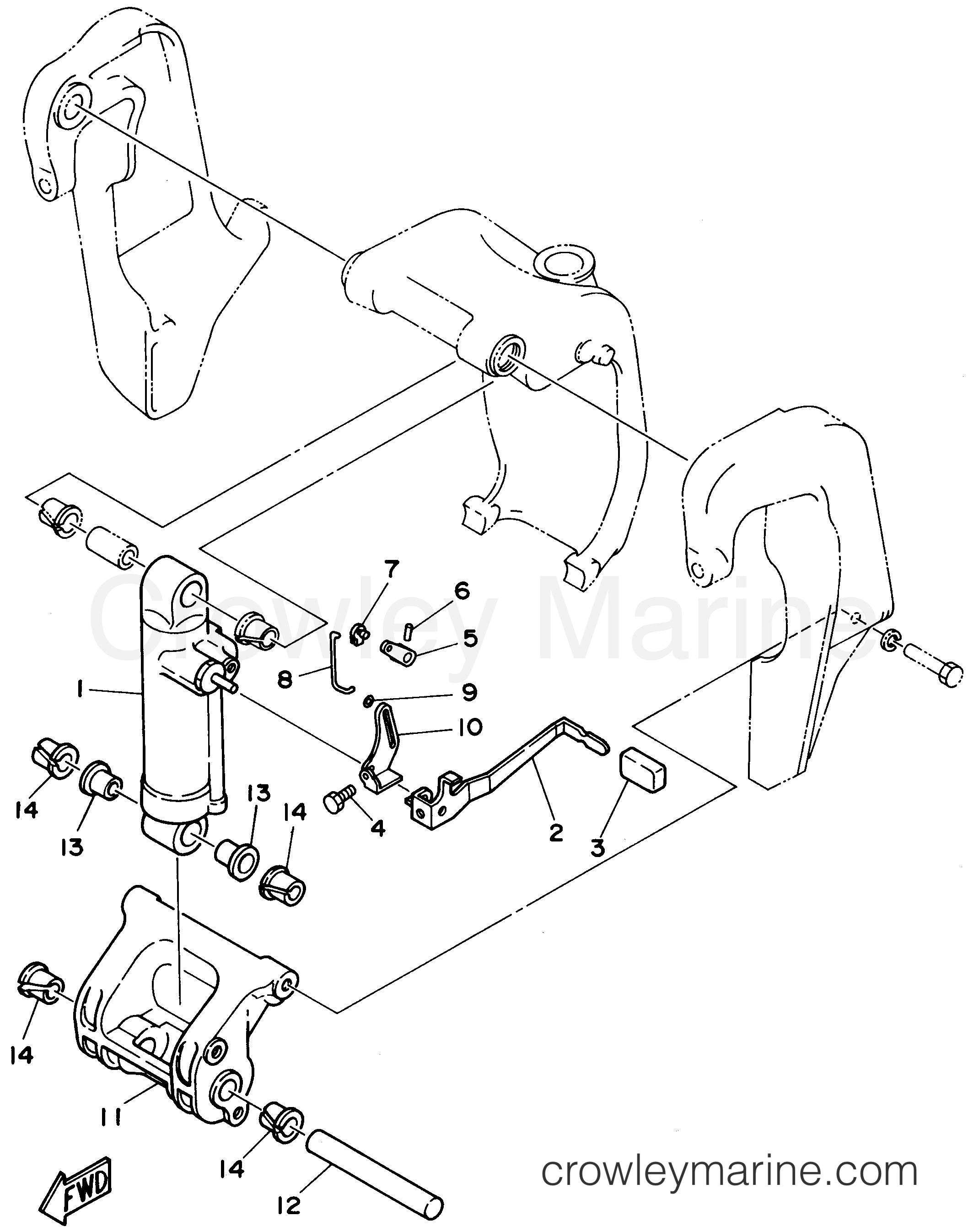 Yamaha Motors E60MLHU - BRACKET 3
