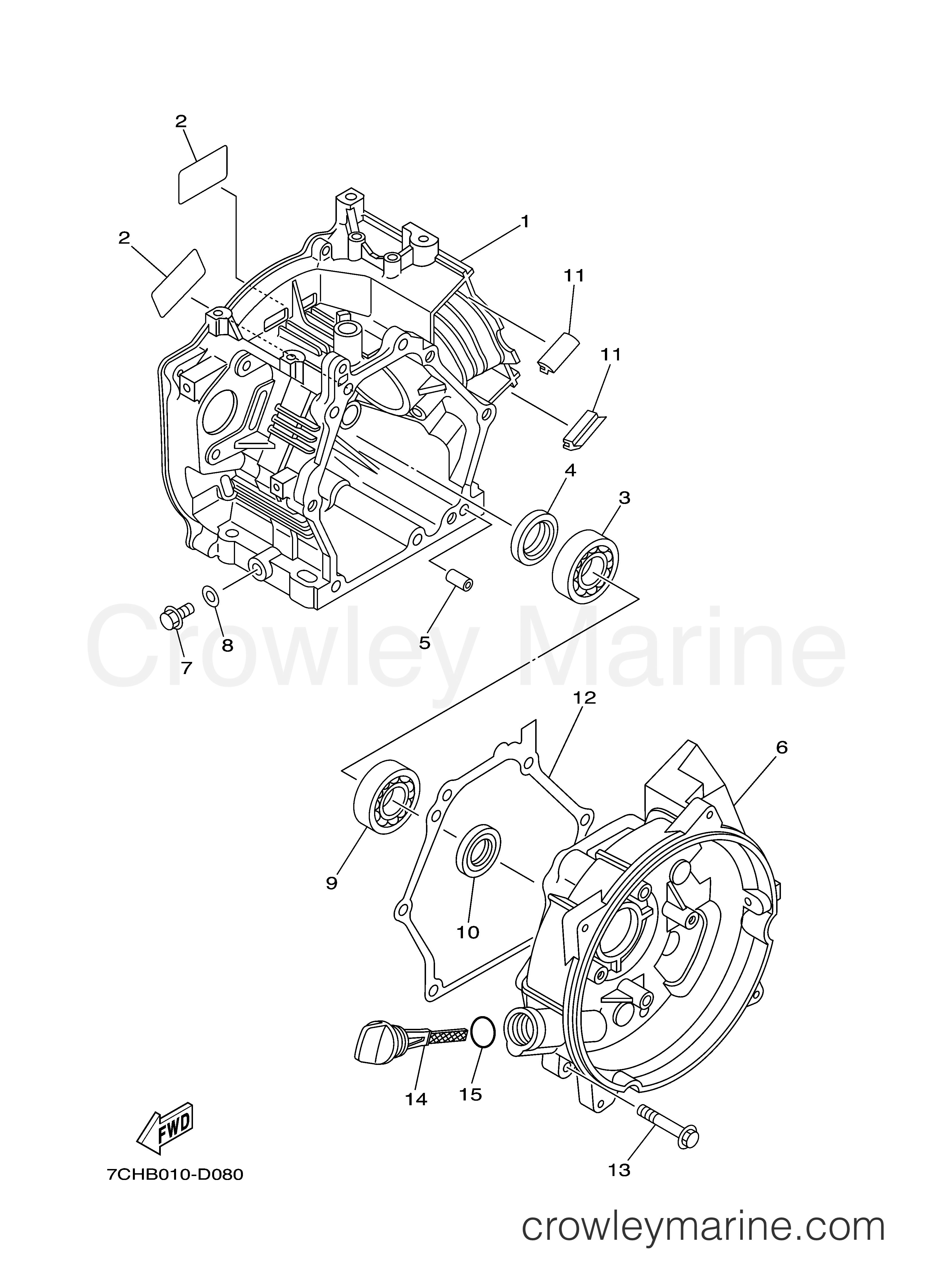 Yamaha Motors EF30ISEBH - CRANKCASE