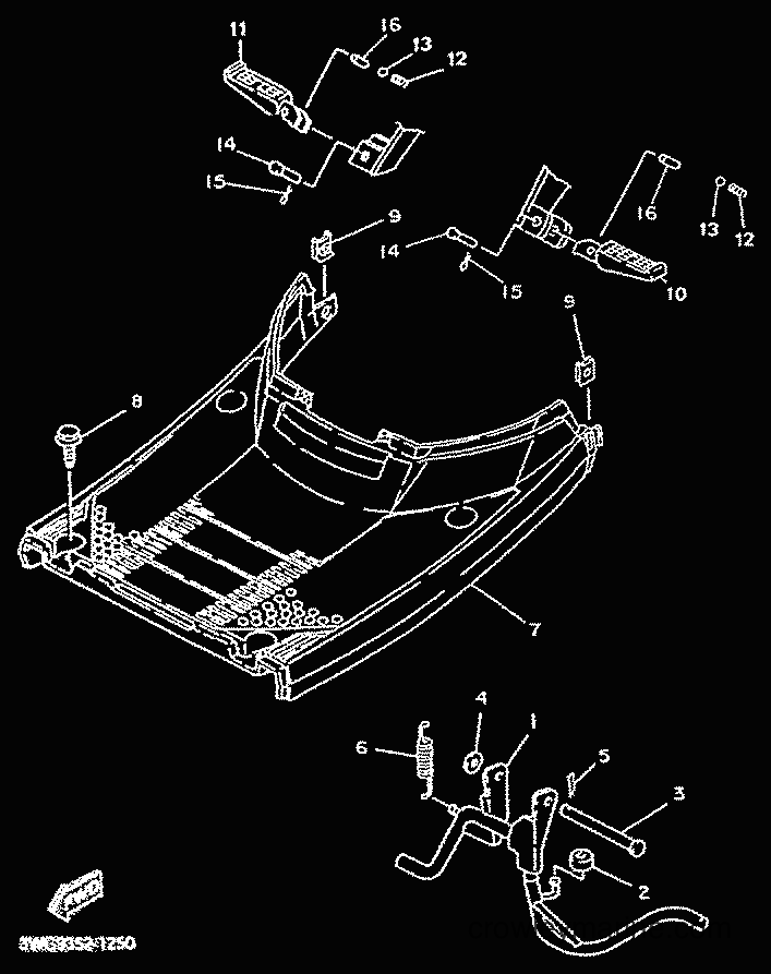 2001 Scooter CY50R - CY50R (3WG9) [010] - BASE DE REPOSAPIES