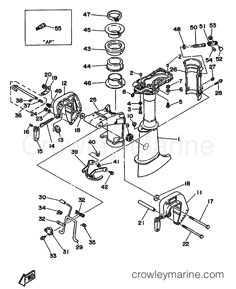 Yamaha Motors 4AS (6E1) [999] - UPPER CASING & BRACKET