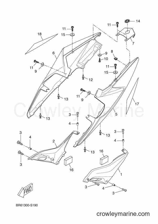 Yamaha Motors YZF-R125A (BR61) [090] - SIDE COVER