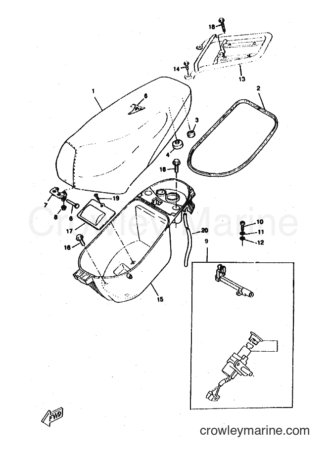 1997 Scooter CW50RS - CW50RS (4VB4) [010] - SEAT & CARRIER