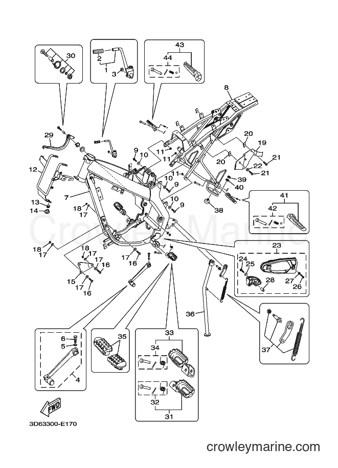 2006 Dirt Bike XT125X - XT125X (3D64) [010] - FRAME