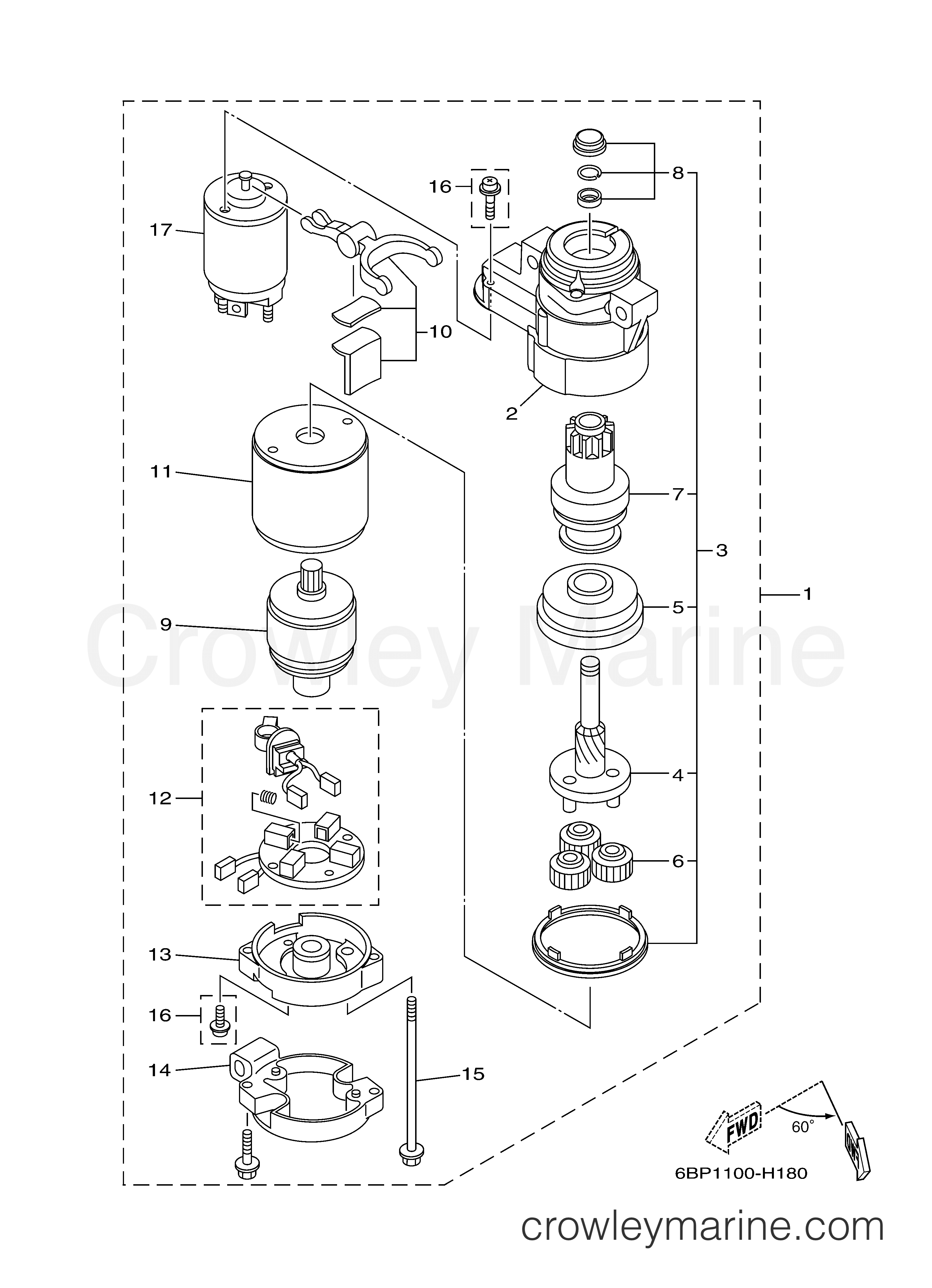Yamaha Motors F25LMHB - STARTING MOTOR
