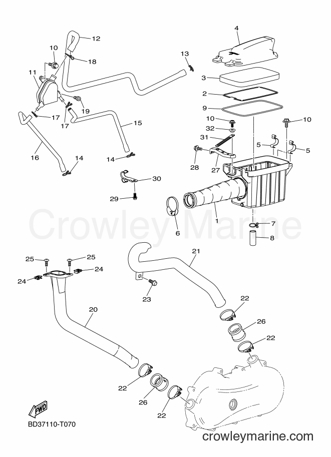 2019 ATV YFM90R - YFM90R (BD3B) [010] - INTAKE