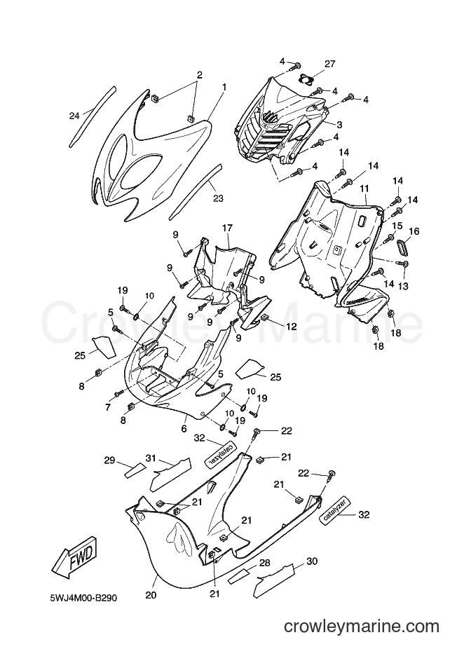 2003 Scooter YQ50L - YQ50L (5WJ4) [080] - LEG SHIELD