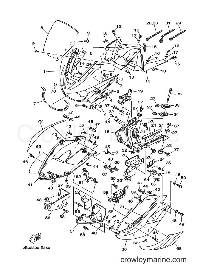 2006 Street Bike TDM900A - TDM900A (2B02) [080] - COWLING 1