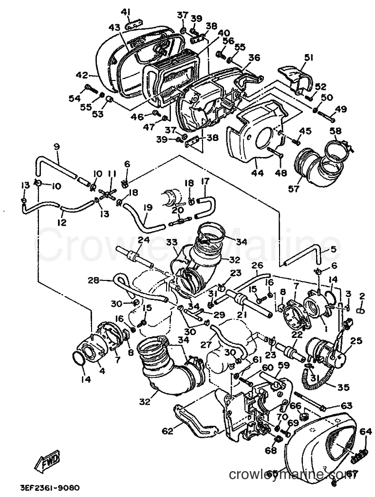 1991 Cruiser XV1100 - XV1100 (3EF3) [999] - INTAKE