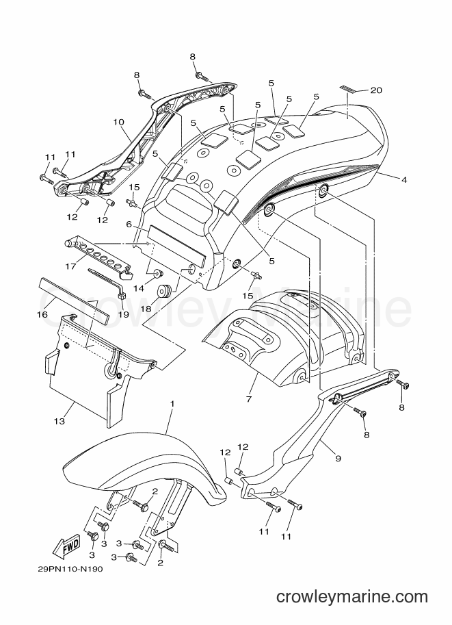 Yamaha Motors XV1900CU (29PR) [010] - FENDER