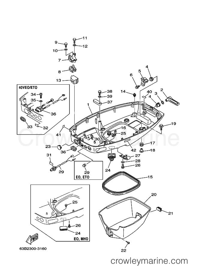 Yamaha Motors 40VEOL (63C2) [110] - BOTTOM COWLING