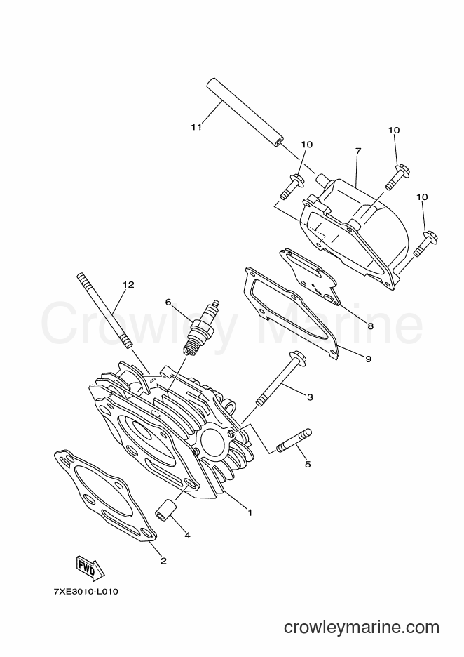 2012 Snowblower YS1070 - YS1070 (7XE3) [010] - CYLINDER HEAD