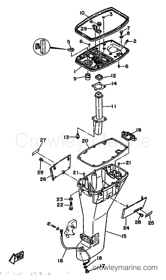 Yamaha Motors F9.9B (6G9) [999] - UPPER CASING