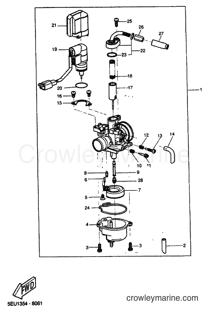 2001 Scooter YH50 - YH50 (5JB6) [030] - CARBURETOR