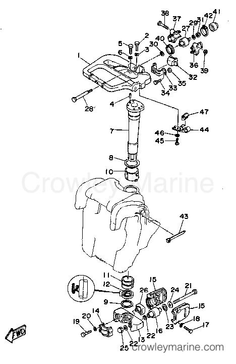 Yamaha Motors C40PLRR - BRACKET 2 (C40PR)