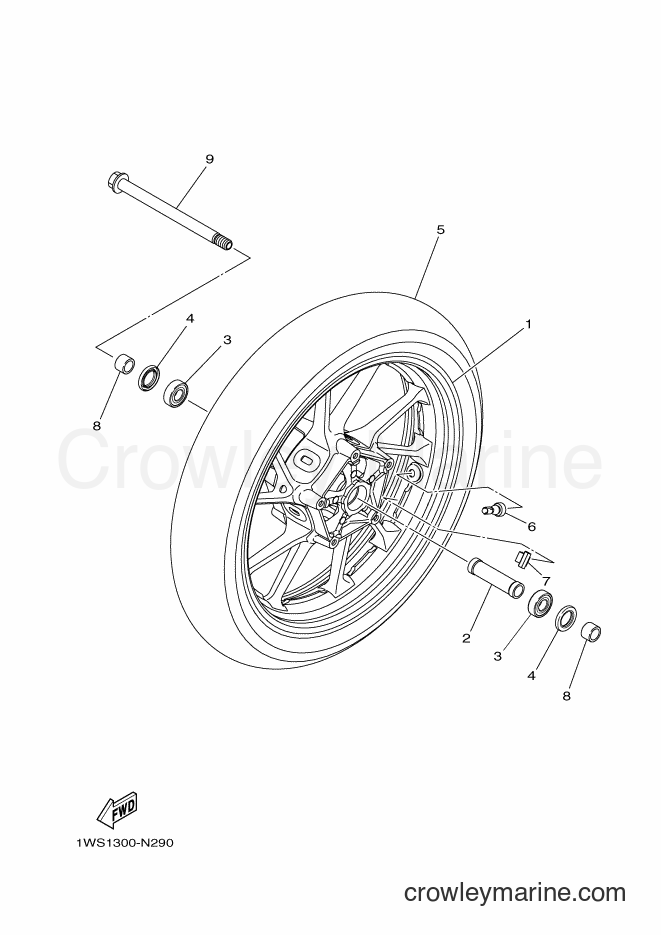 2016 Street Bike MT-07 - MT-07 (1WSK) [010] - FRONT WHEEL