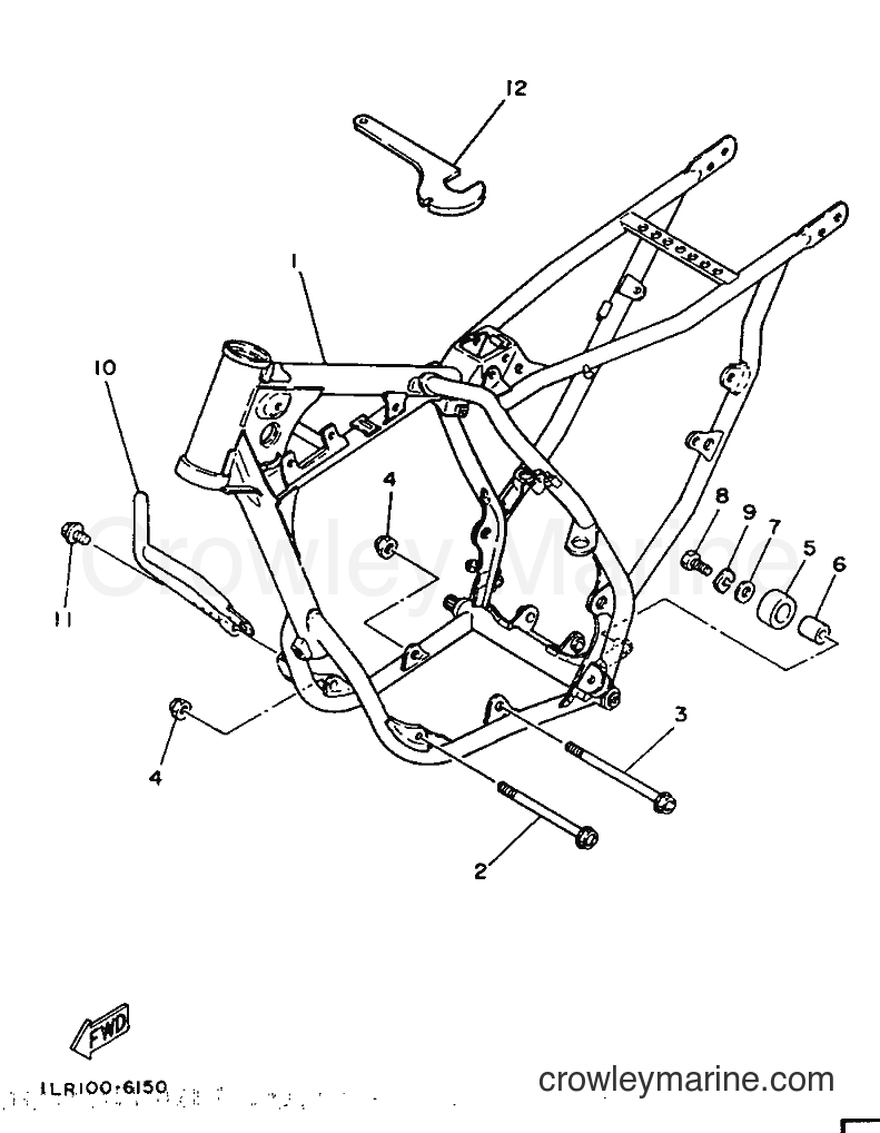 1986 Dirt Bike YZ80 - YZ80 (1LR) [999] - FRAME