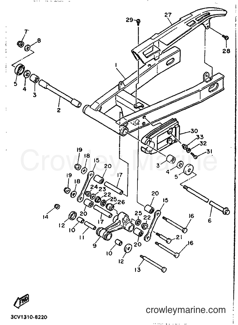 Yamaha Motors FJ1200 (3GP3) [010] - REAR ARM