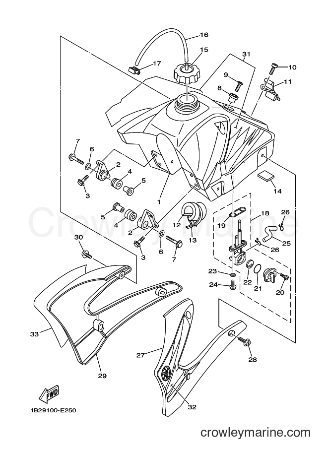 2006 Dirt Bike TT-R125E - TT-R125E (1B2E) [010] - FUEL TANK