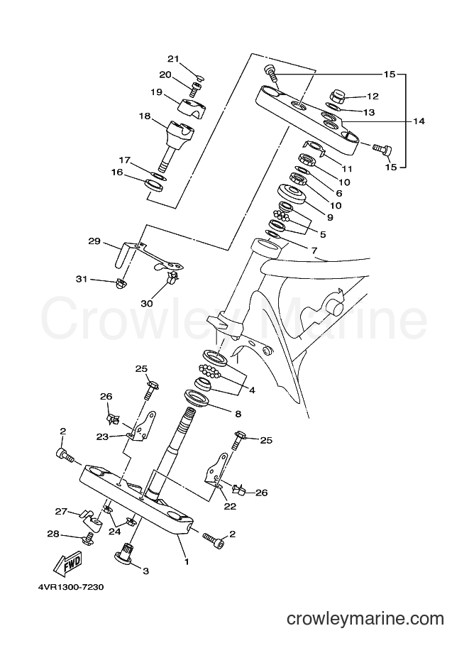 Yamaha Motors XVS650 (4XR2) [010] - STEERING