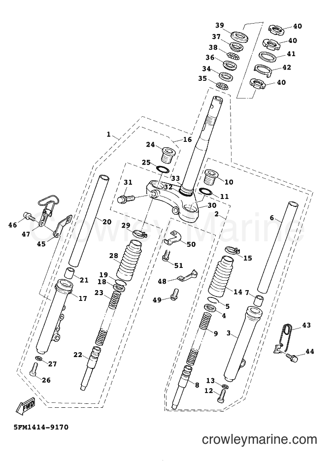 Yamaha Motors XC125A (5MJ1) [010] - FRONT FORK