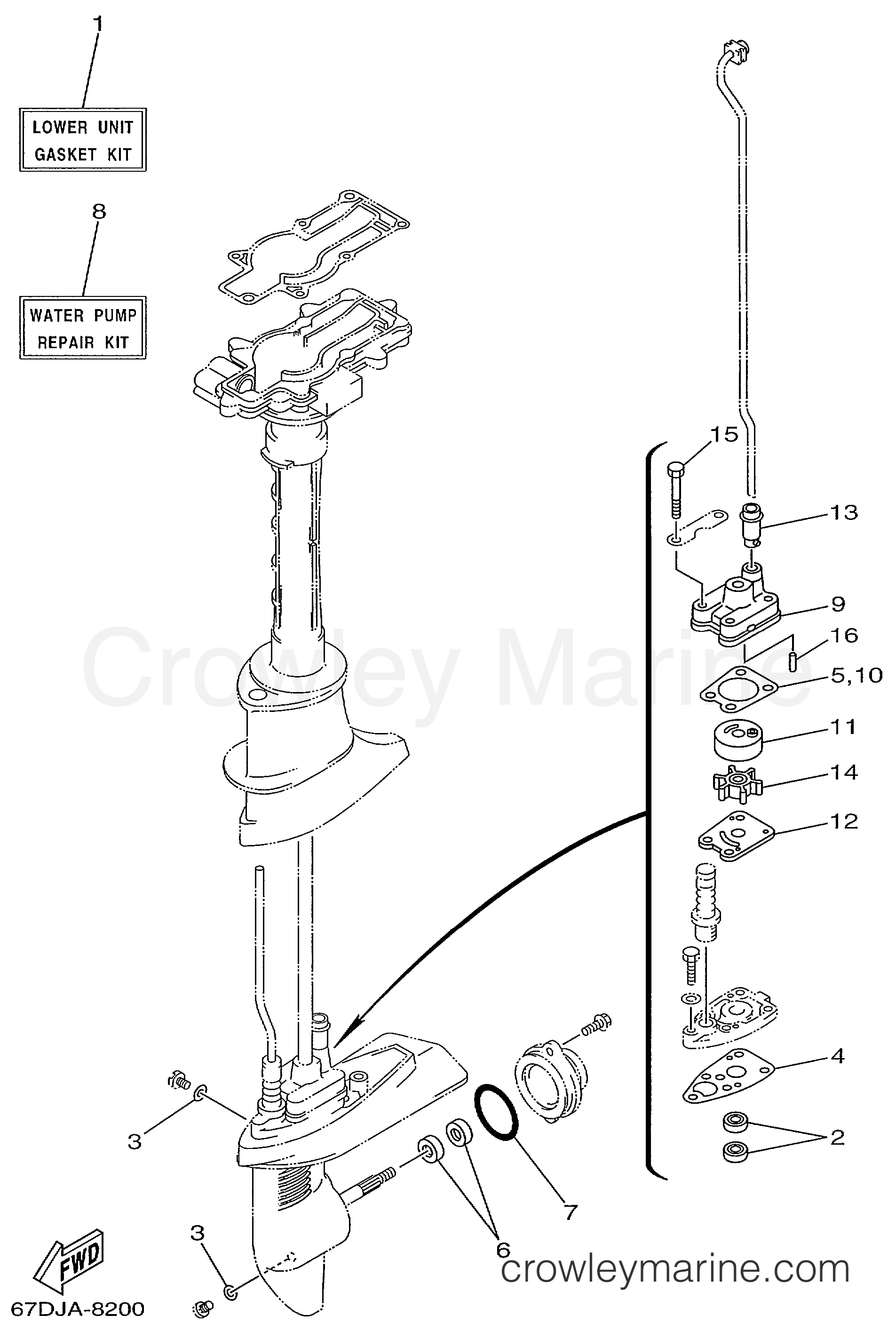 Yamaha Motors F4MSHX - REPAIR KIT 2