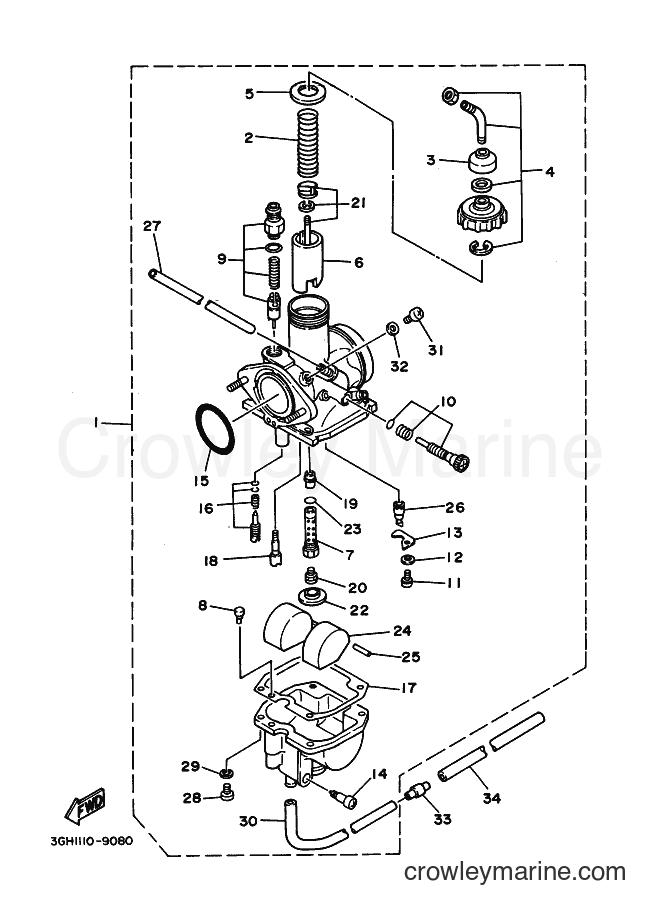 1991 ATV YFM250 - YFM250 (3GH6) [010] - CARBURETOR