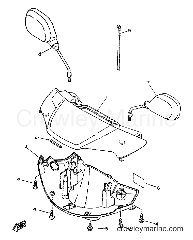1996 Scooter YA50S - YA50S (4MJ7) [999] - CARENADO DE FARO