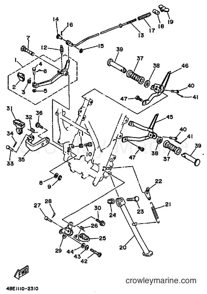 1994 Dirt Bike XT225 - XT225 (4BE9) [010] - STAND & FOOTREST