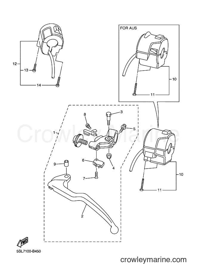 2004 Sport Bike YZF-R6SP - YZF-R6SP (5SLK) [010] - HANDLE SWITCH & LEVER