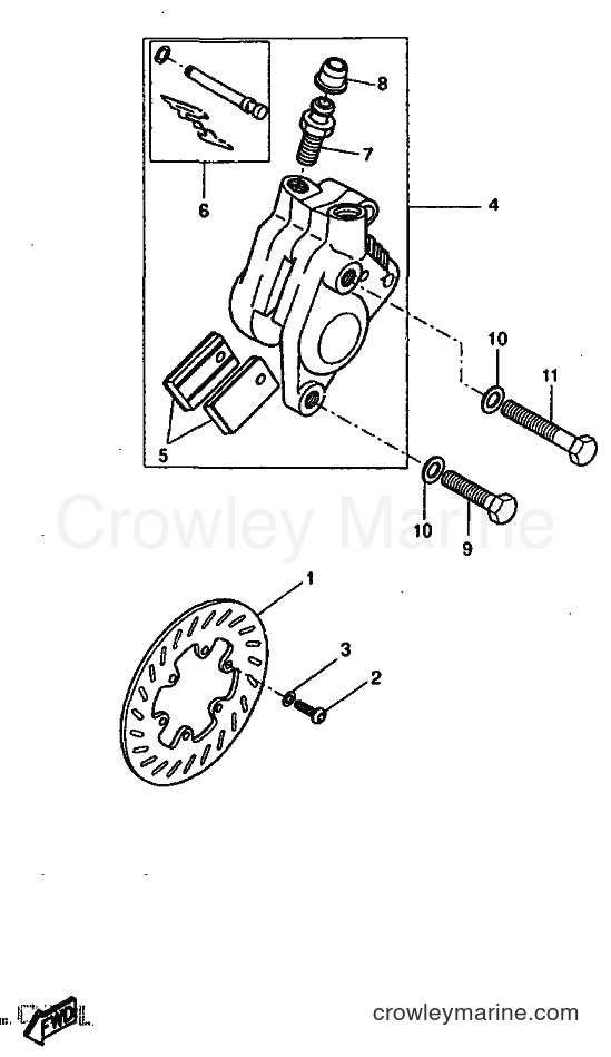 1997 Scooter DT50R - DT50R (5BK1) [999] - FRONT BRAKE CALIPER