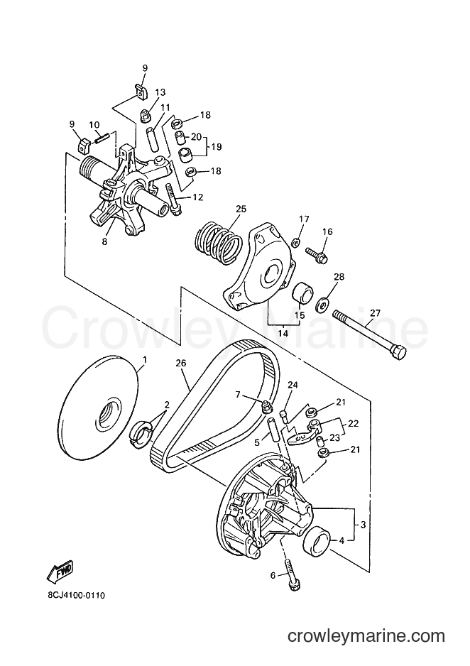 Yamaha Motors VX500 (8CJ4) [030] - PRIMARY SHEAVE