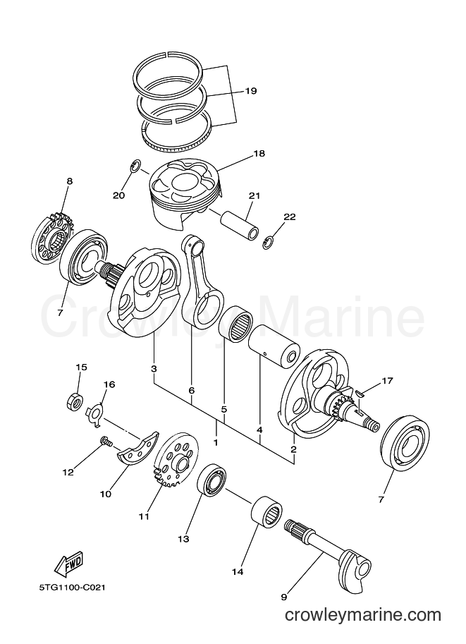 2005 ATV YFZ450 - YFZ450 (5TG7) [030] - CRANKSHAFT & PISTON