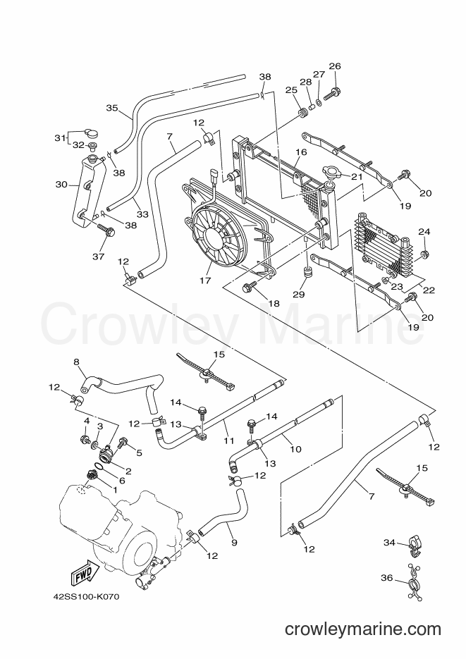 2011 ATV YXR700F - YXR700F (42SR) [010] - RADIATOR & HOSE
