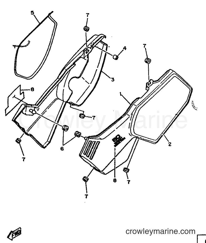 1987 Scooter DT75 - DT75 (2RY) [999] - SIDE COVER