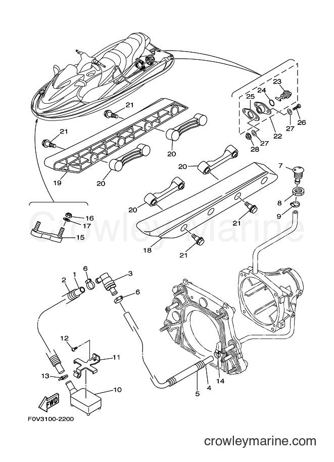 Yamaha Motors XA1200A-A (F0V3) [02A] - HULL & DECK