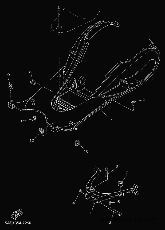 2000 Scooter YN50 - YN50 (5BX5) [010] - STAND & FOOTREST