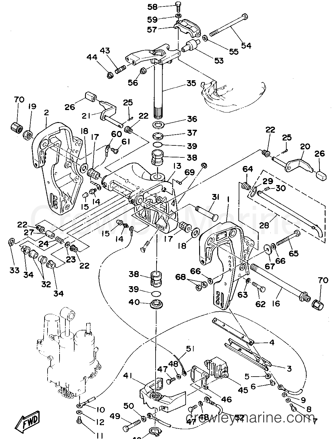 Yamaha Motors 50TLHS - BRACKET 1