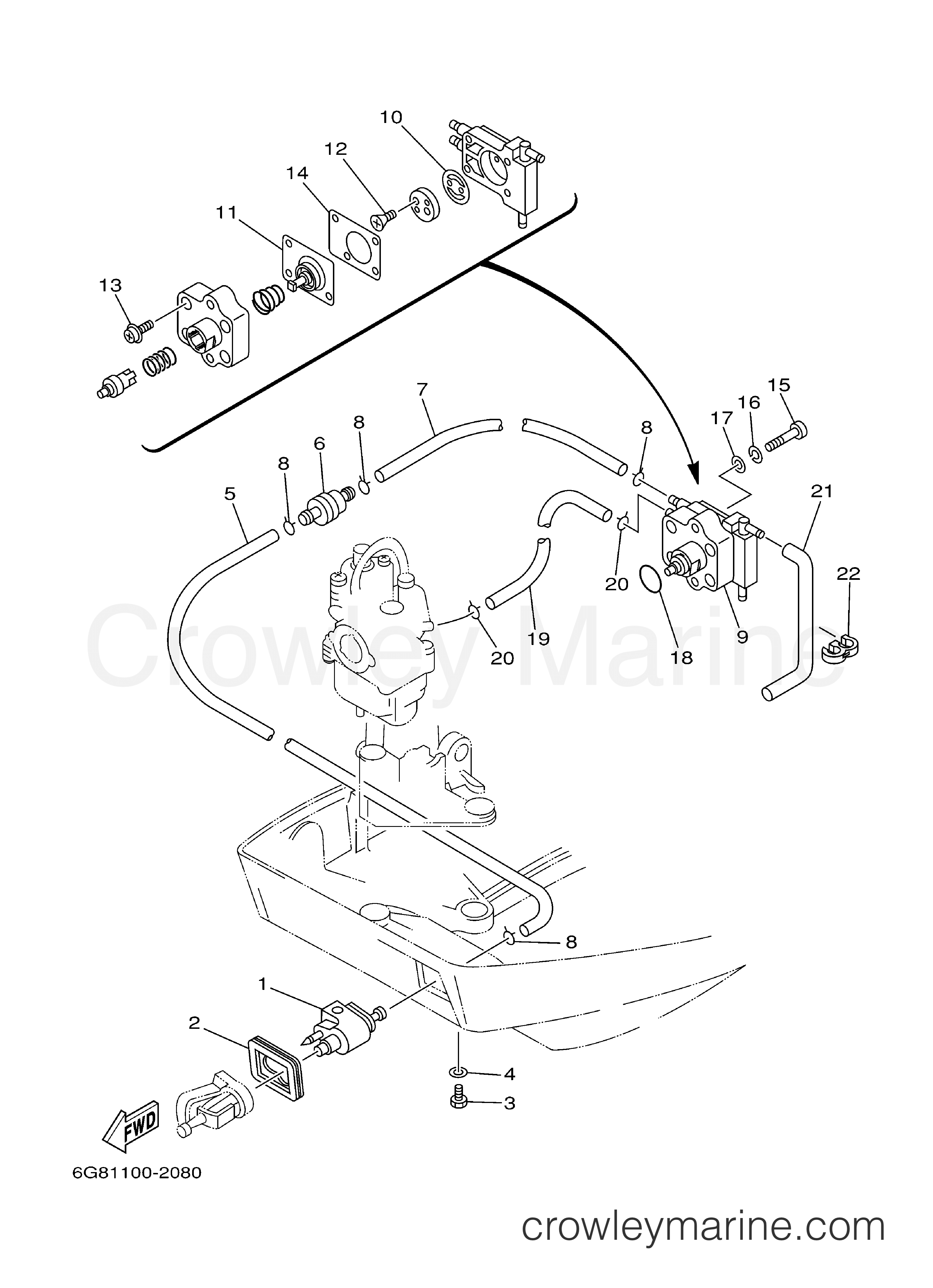 Yamaha Motors F9.9MLHB - FUEL 1
