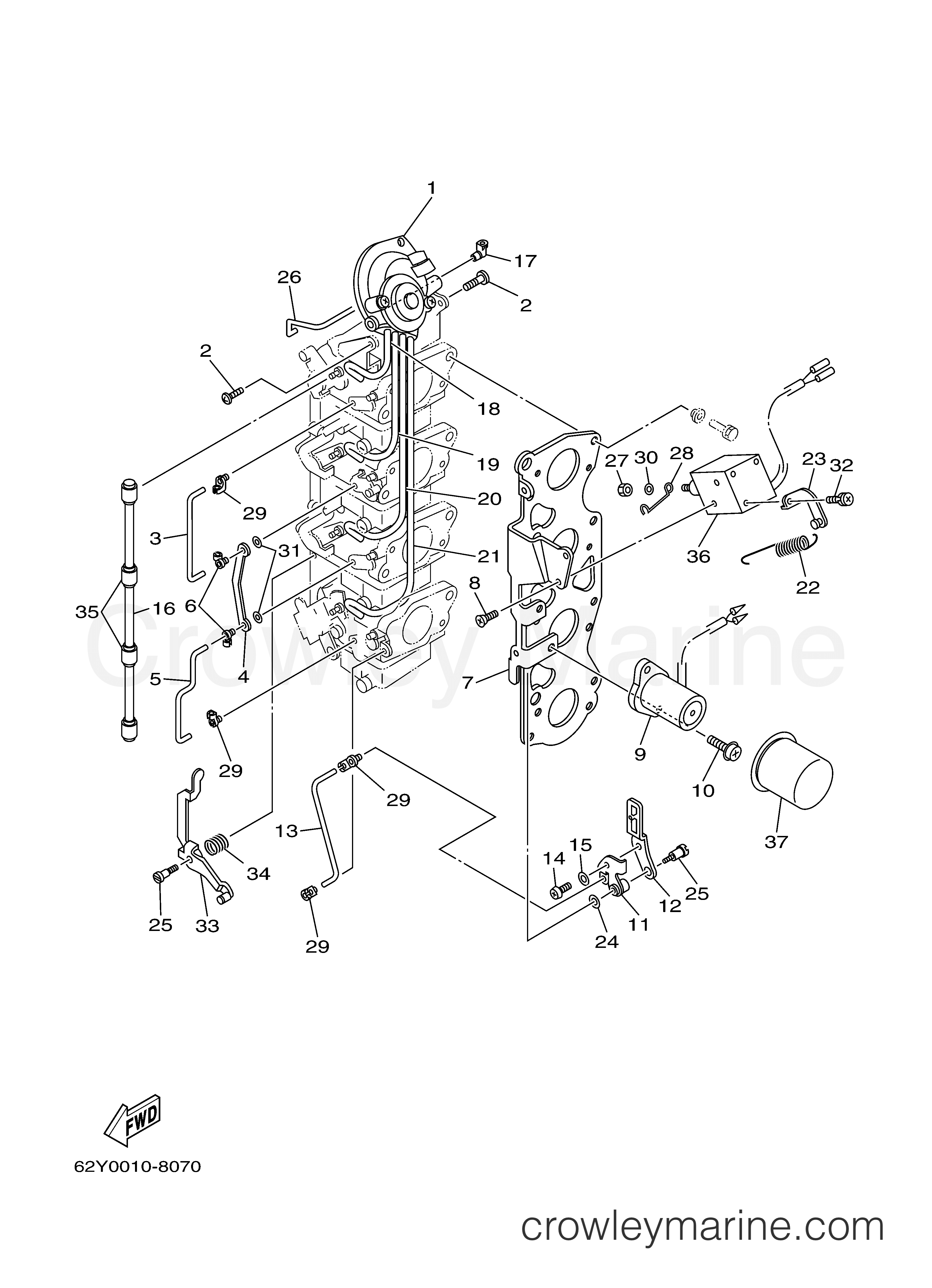 Yamaha Motors T50TLRY - CARBURETOR LINK