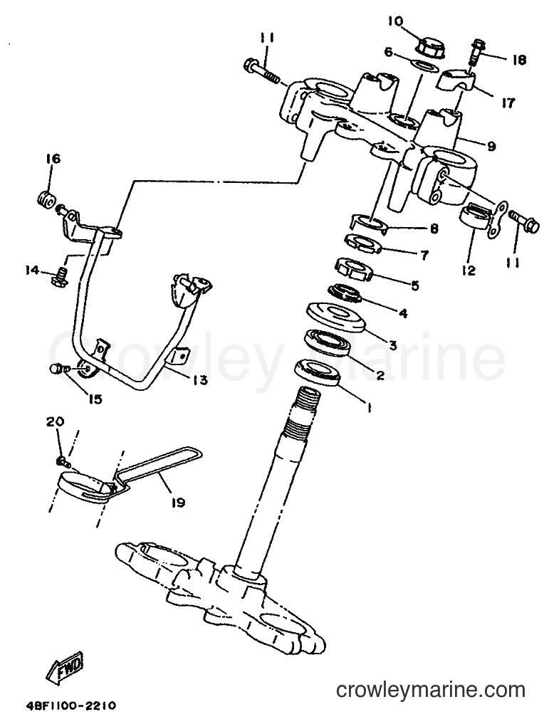 1991 Dirt Bike WR200R - WR200R (4BF1) [010] - STEERING