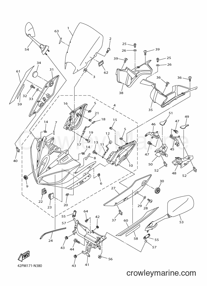 Yamaha Motors FZ8-S (42PM) [010] - COWLING