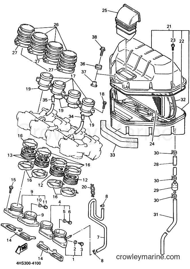 1996 Sport Bike YZF750SP - YZF750SP (4HT4) [010] - INTAKE