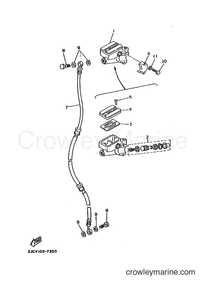 1998 Cruiser XV535 - XV535 (4YN5) [010] - FRONT MASTER CYLINDER
