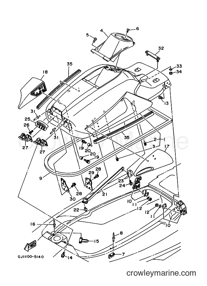 Yamaha Motors RA700A (GH63) [999] - ENGINE HATCH