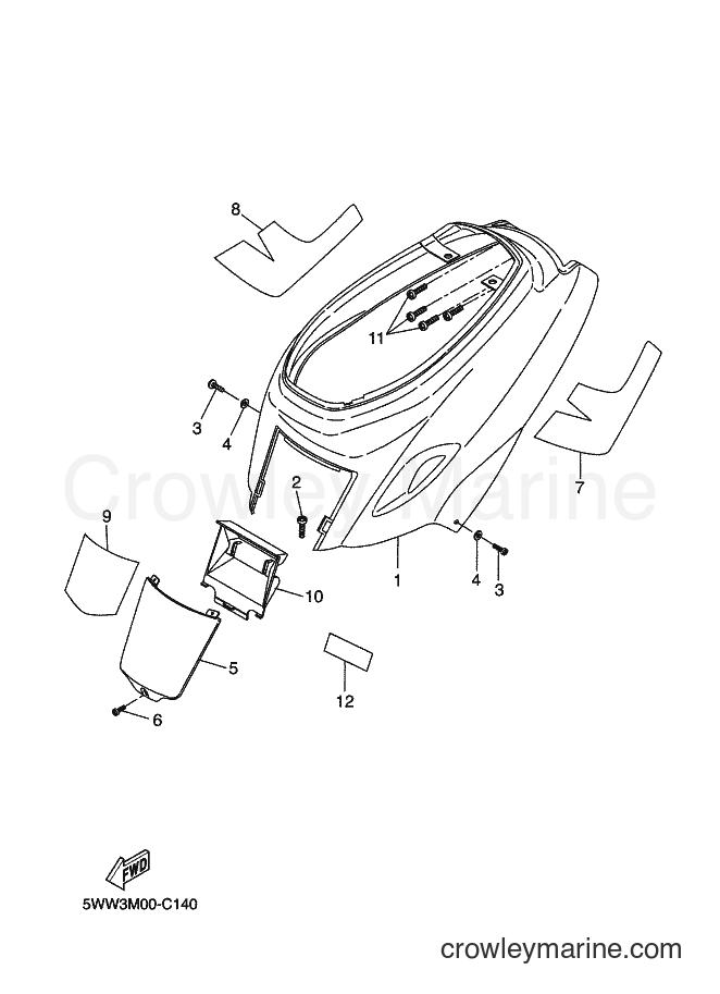 2004 Scooter CW50S - CW50S (5WW3) [020] - SIDE COVER