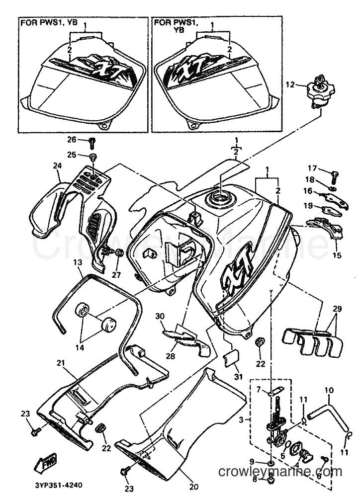 Yamaha Motors XT600 (4MF1) [999] - FUEL TANK